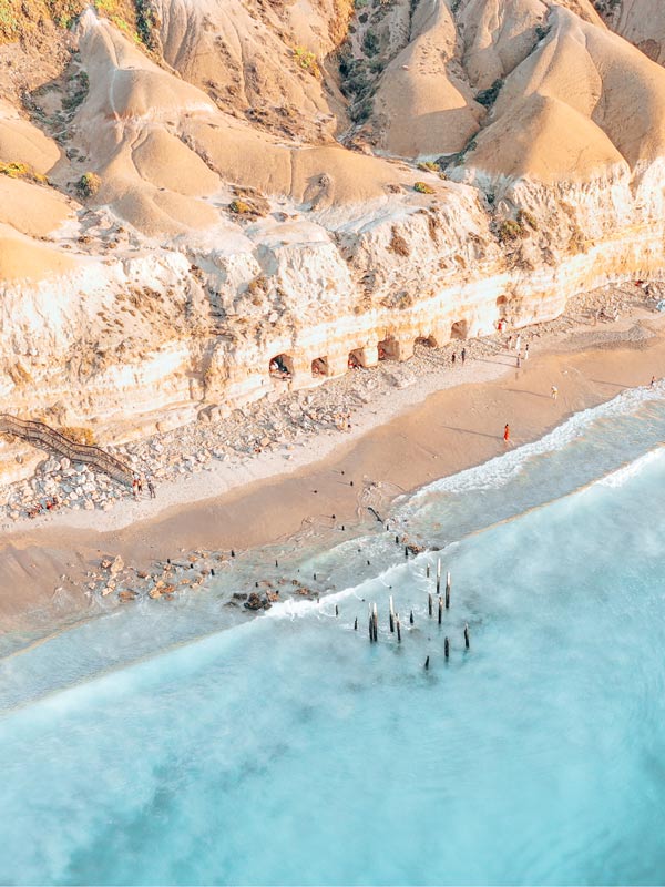 Port Willunga Beach from above.