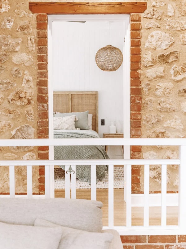 Looking into bedroom at Sage in McLaren Vale