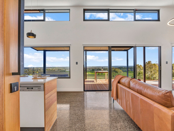 the living room interior of Shadow Creek, McLaren Vale