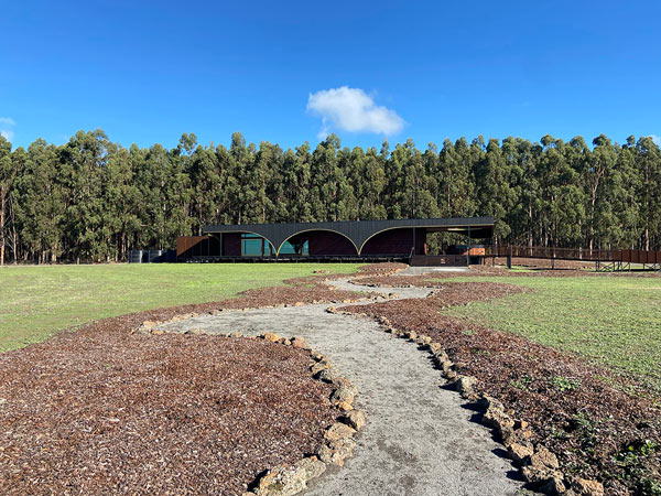 the view of Aquaculture Centre from the lake