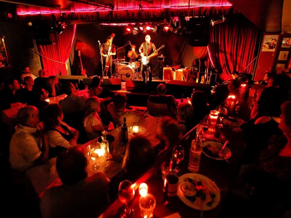 live music performance at the dimly lit bar in Brass Monkey, Cronulla