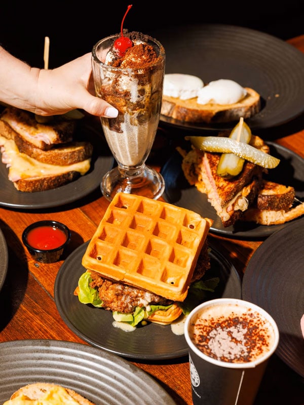 a spread of food at Brooklyn Depot, Brisbane