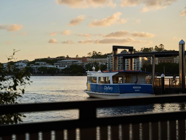 the CityCat ferry on the Brisbane River