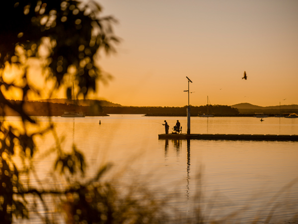 fishermen by the Clarence River, Iluka