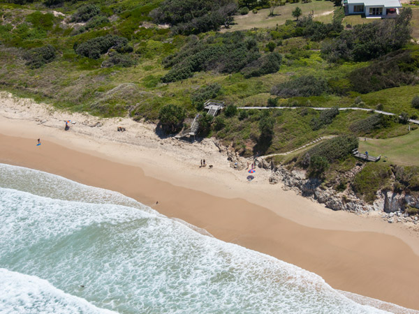 an aerial view of Corindi Beach