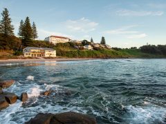 VIew of The Pacific Hotel overlooking Yamba Beach