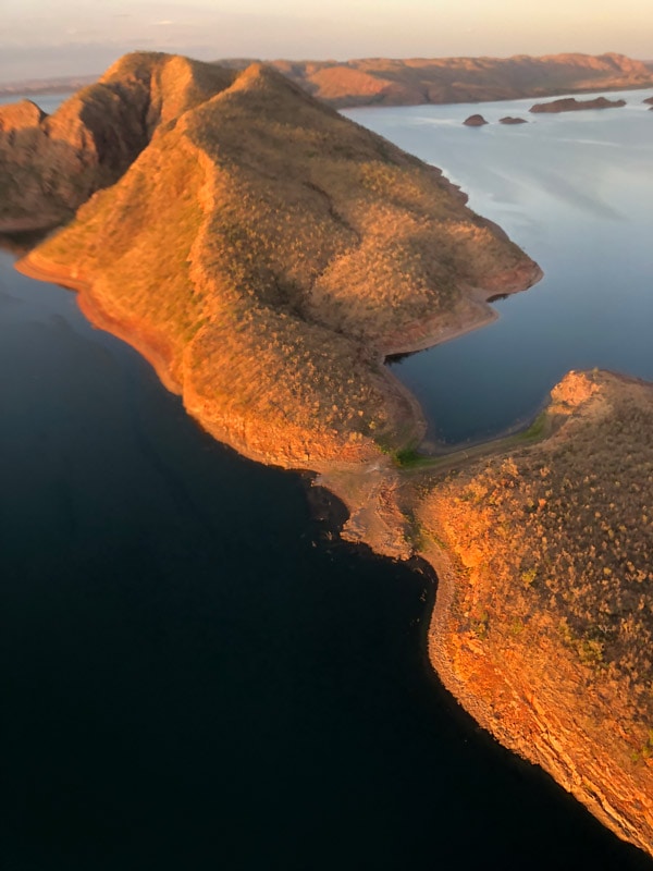 tembakan udara dari 70 pulau di Danau Argyle