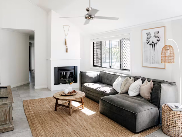 a look inside the living room at Mysa Yamba