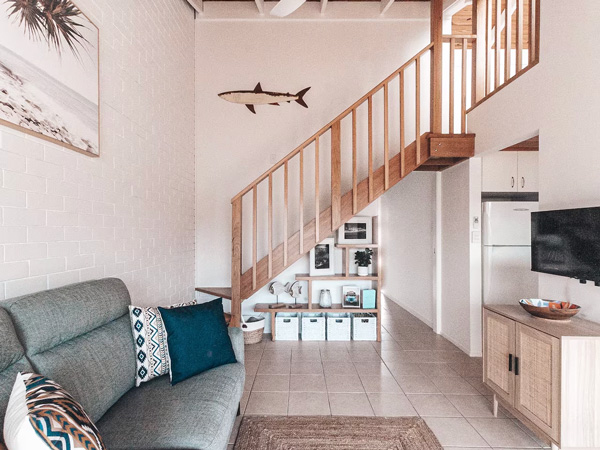 the living room at Pippi Beach Apartment