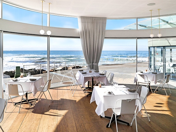 The beach view from Sea Level Restaurant in Cronulla