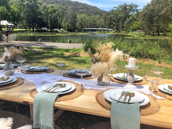 the picnic setup of Shire Picnic Co
