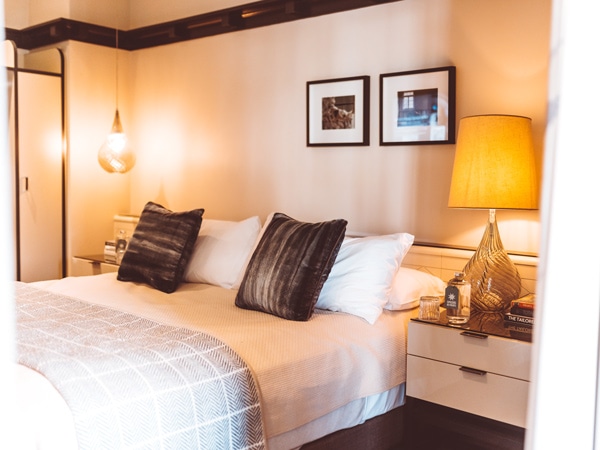 Bed at Spicers Balfour Hotel in New Farm Brisbane