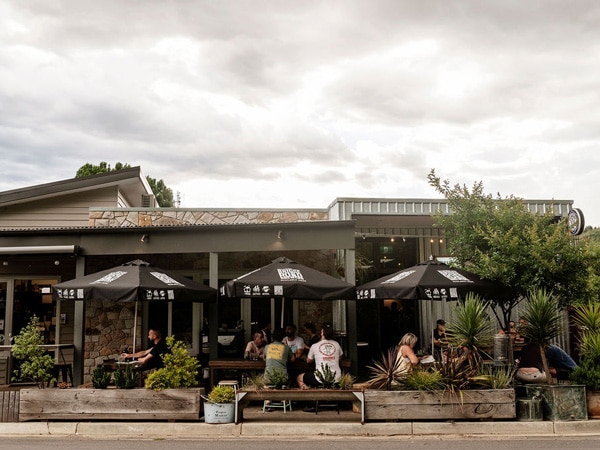 an al fresco dining spot at Tomahawks