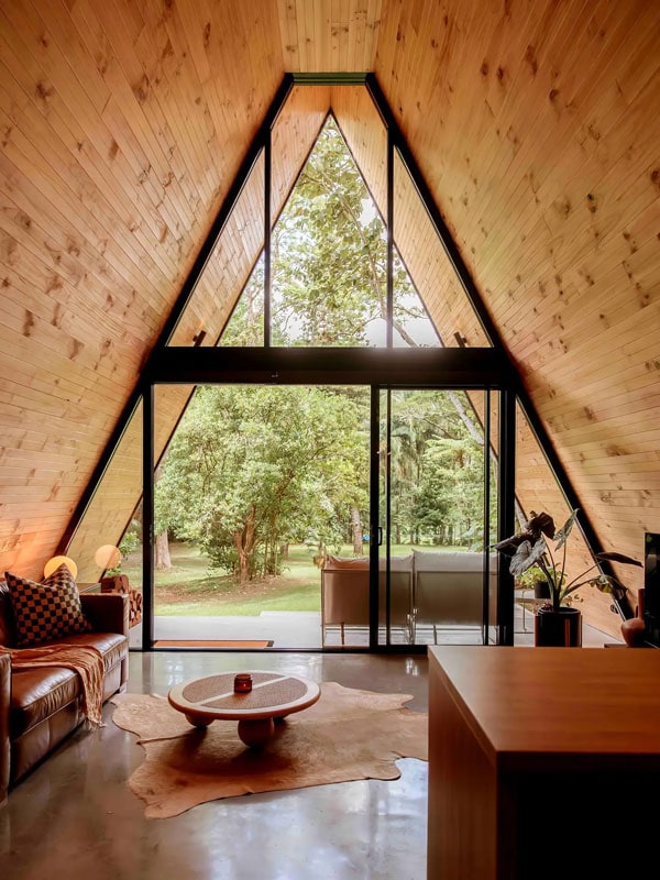 a triangle-shaped interior at Acute Abode, Gold Coast