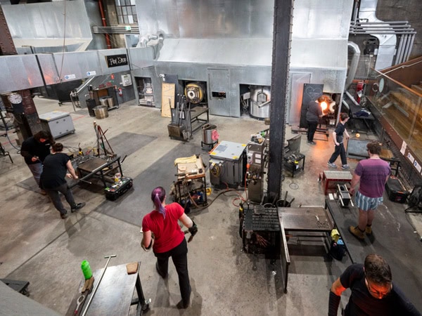 the glass-making facility at Canberra Glassworks