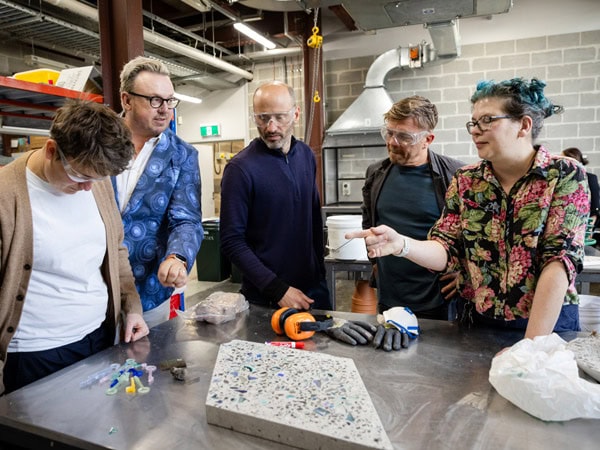 artists gathering at Craft + Design Canberra for the Urban Biome