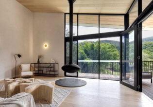 Calming earthy tones fill the space inside the rooms at Eden health retreat