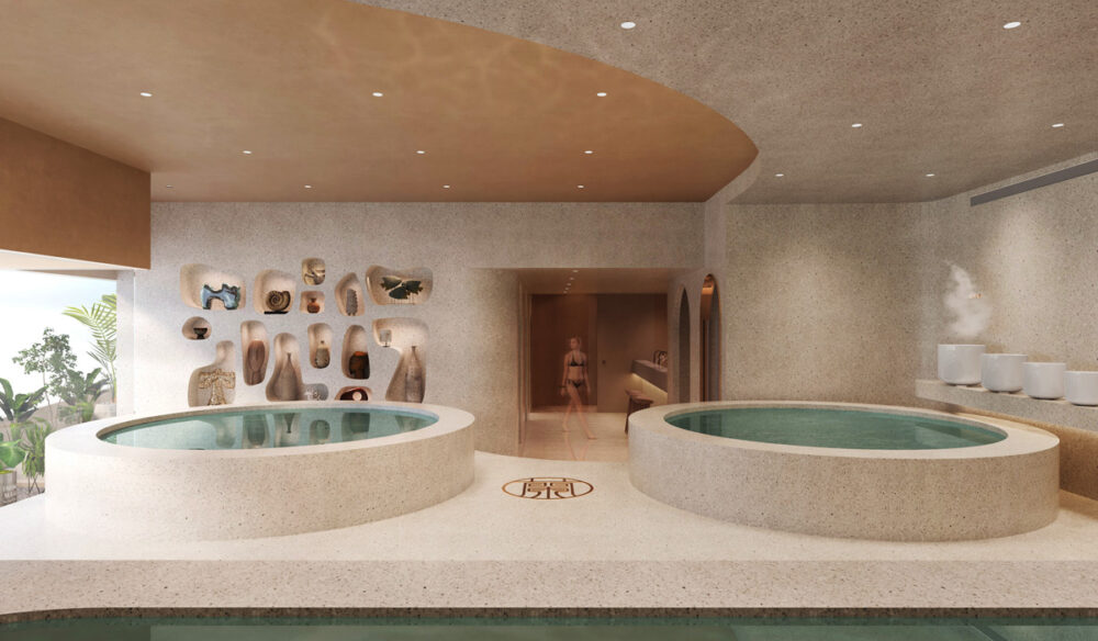therapeutic pools at Lan Bathhouse, Gold Coast spas