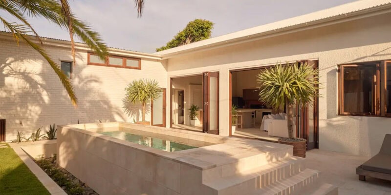 a plunge pool outside The Pool House Airbnb, Gold Coast