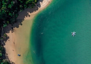 a yoga class on Tallebudgera Creek