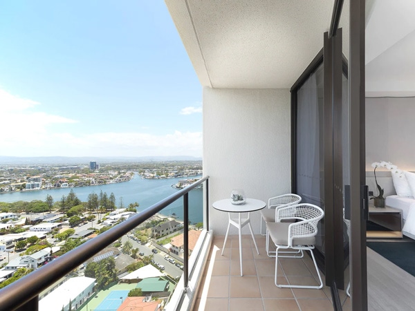 a balcony overlooking the sea at JW Marriott Gold Coast Resort & Spa