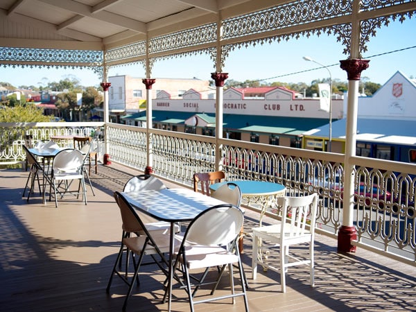 The deck of the Palace Hotel