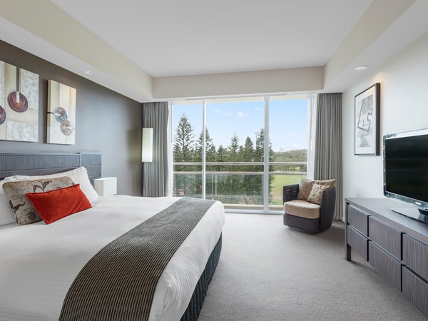 a cosy bedroom interior at RACV Royal Pines Resort