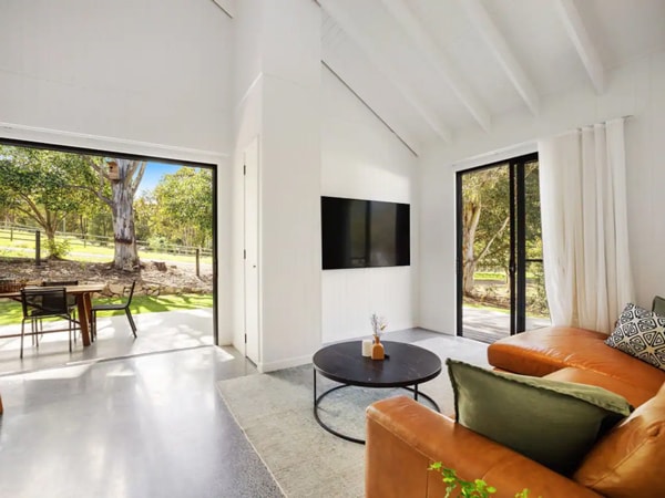 the living space interior at The Cottage