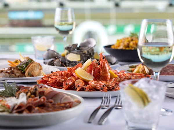 a seafood buffet at The Gallery Aquis Park