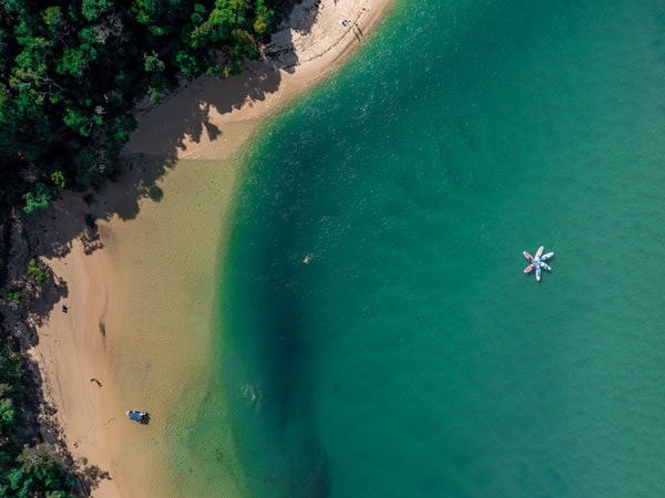 a yoga class on Tallebudgera Creek