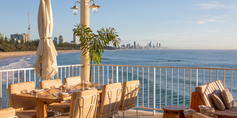 waterfront dining at The Tropic, Burleigh Heads