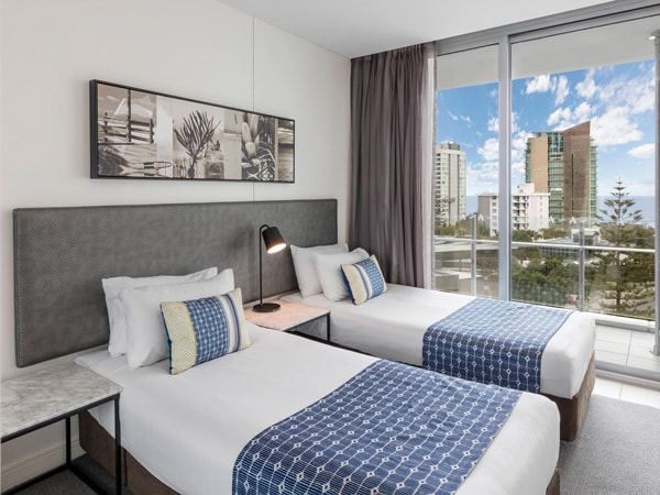 a two-bedroom unit at Wyndham Hotel Surfers Paradise