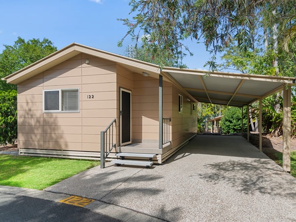 a two-bedroom cabin at Ashmore Palms Holiday Village