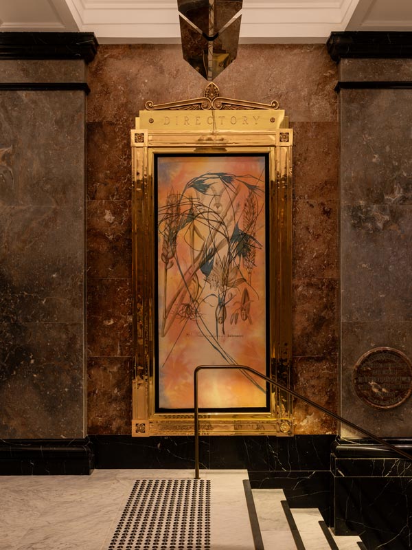 Artwork by Judy Watson adorns the walls of Capella Sydney