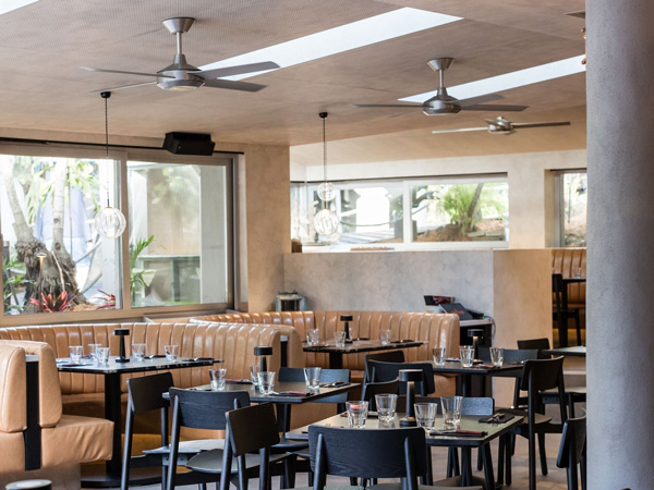 the light-filled dining interior of El Capitano, Noosa