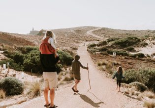 Family in Robe at Obelisk Lighthouse
