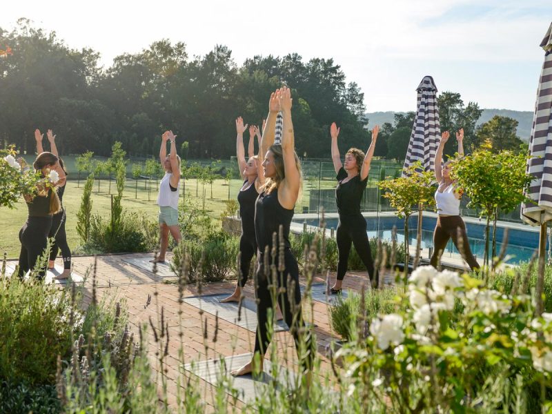 Yoga at Stand Tall Retreats Sinclairs of Berry