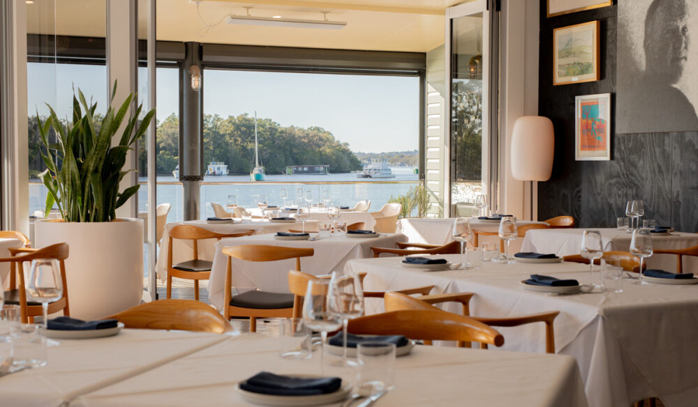 the dining interior of Lucio’s Marina, Noosa