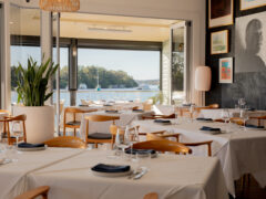 the dining interior of Lucio’s Marina, Noosa