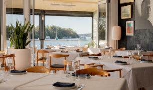 the dining interior of Lucio’s Marina, Noosa