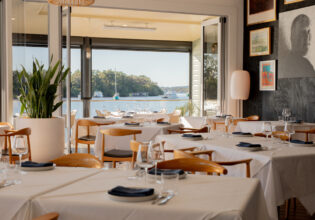 the dining interior of Lucio’s Marina, Noosa