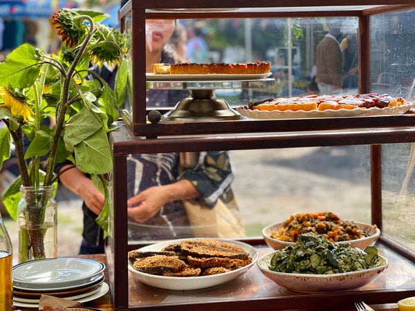 a food stall at New Brighton Farmers Markets