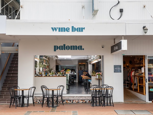 the exterior of Paloma Wine Bar, Burleigh Heads