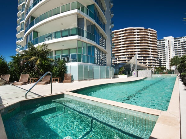 outdoor pools at Reflections Coolangatta Beach
