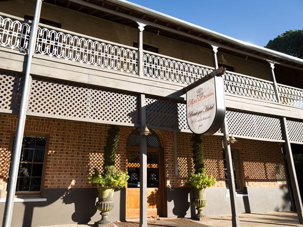 a classy pub exterior at Rose and Crown