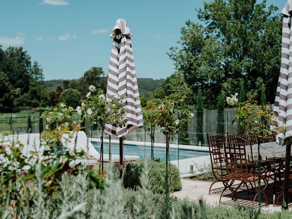 Stand Tall Retreats backyard with pool