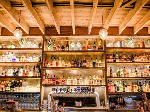 drinks on display at Suga bar, Palm Beach