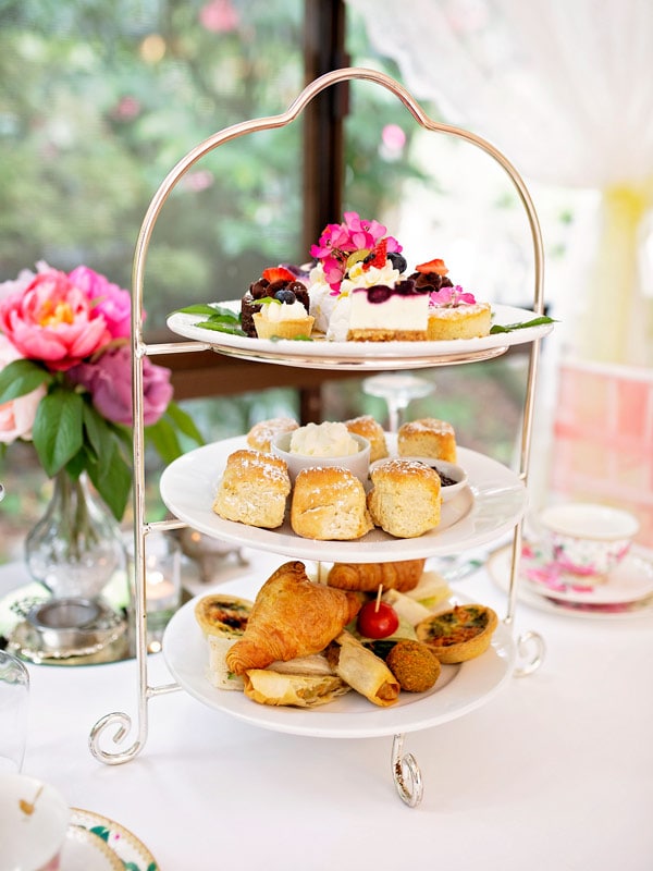 a special tray of sweets and treats at Tea & Niceties