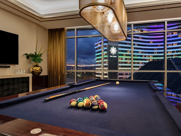 a billiard table at The Darling, Broadbeach