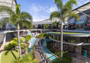 The atrium at the mall of the east.